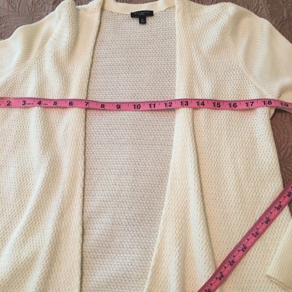 Talbots cream colored open cape sweater - Picture 4 of 8